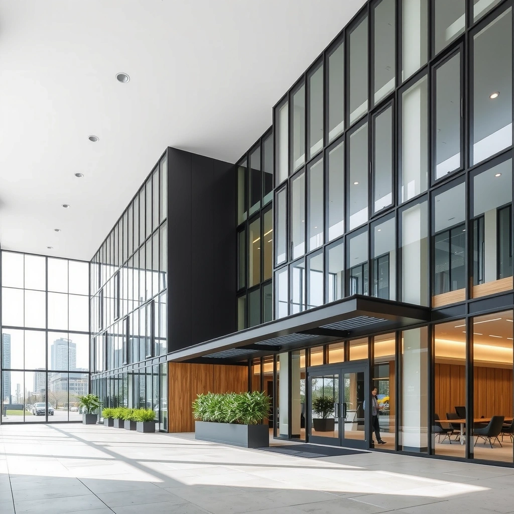 Modern office architecture background